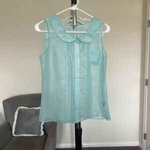 Charlotte Russe Light Blue Sheer Blouse